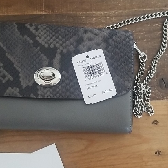Coach Python Chain Crossbody NWT - Picture 7 of 7